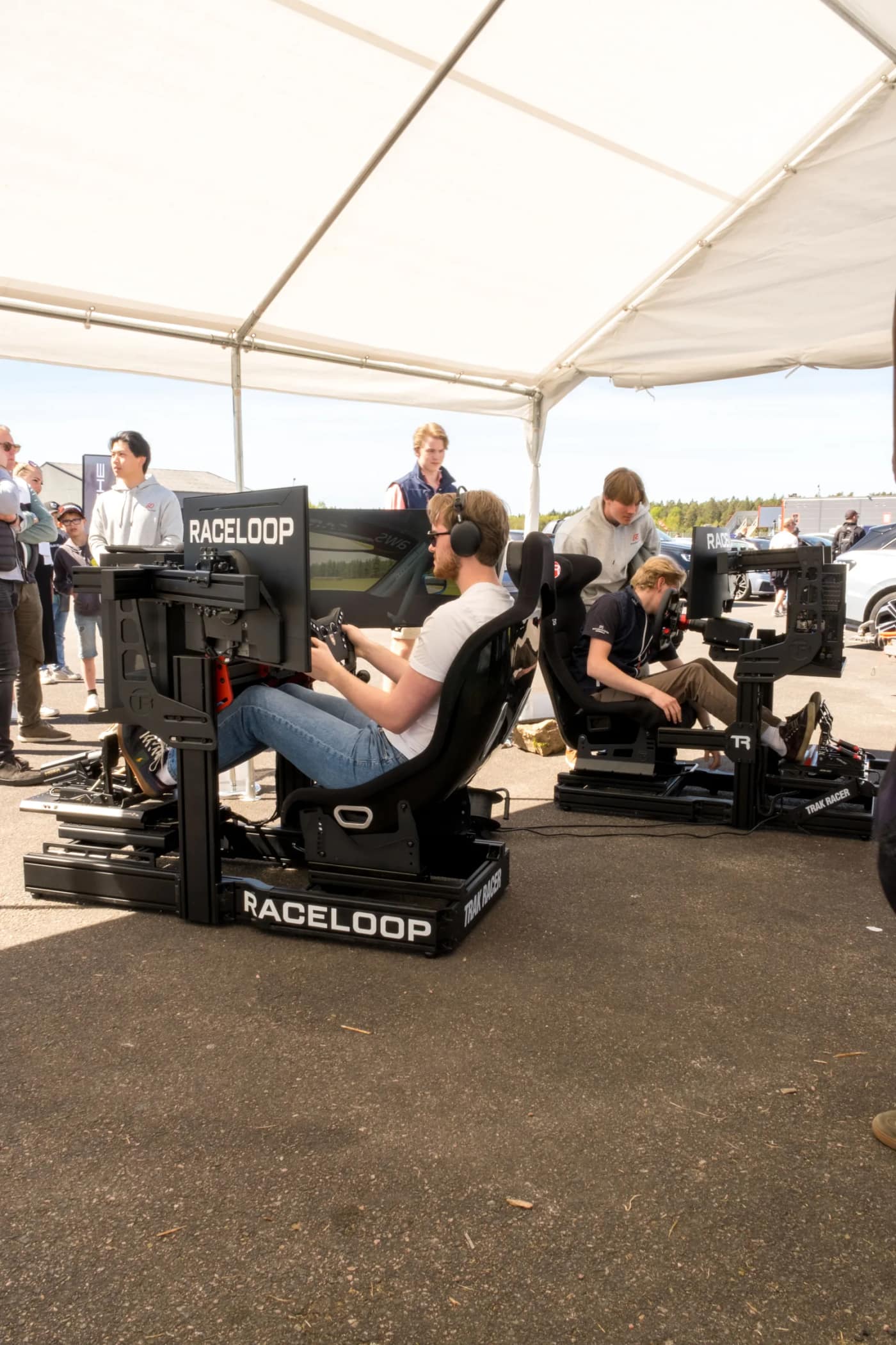 RaceLoop sim racing activation at Anderstorp Raceway