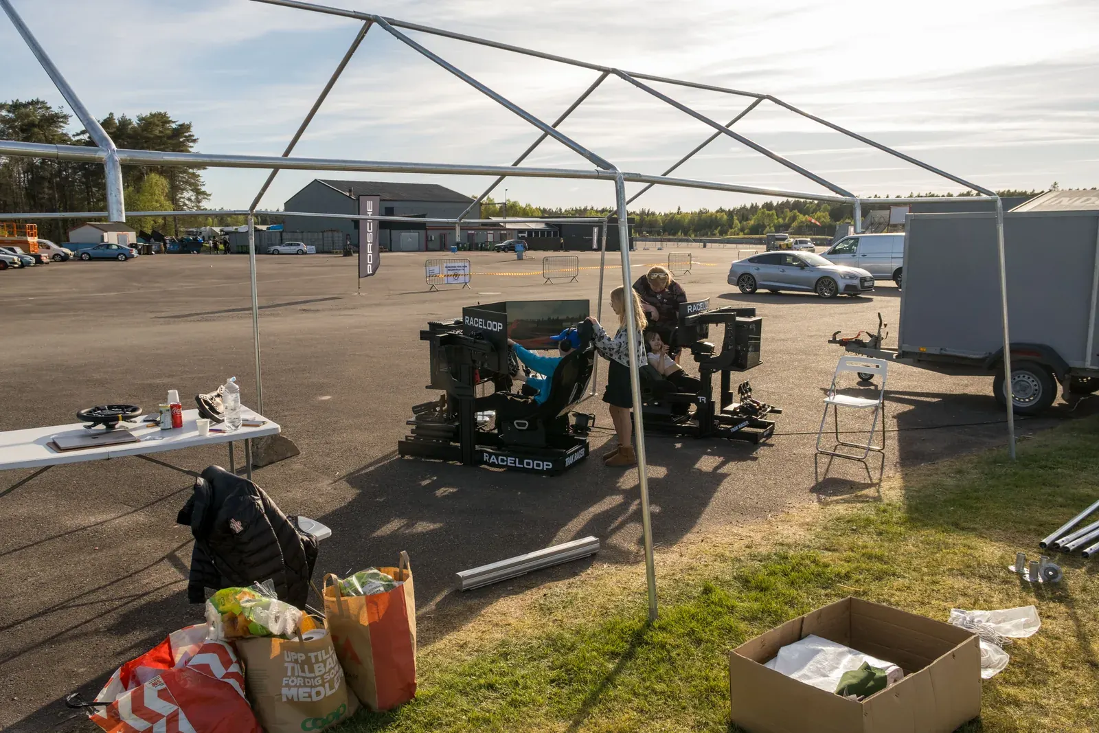 RaceLoop sim racing activation at Anderstorp Raceway