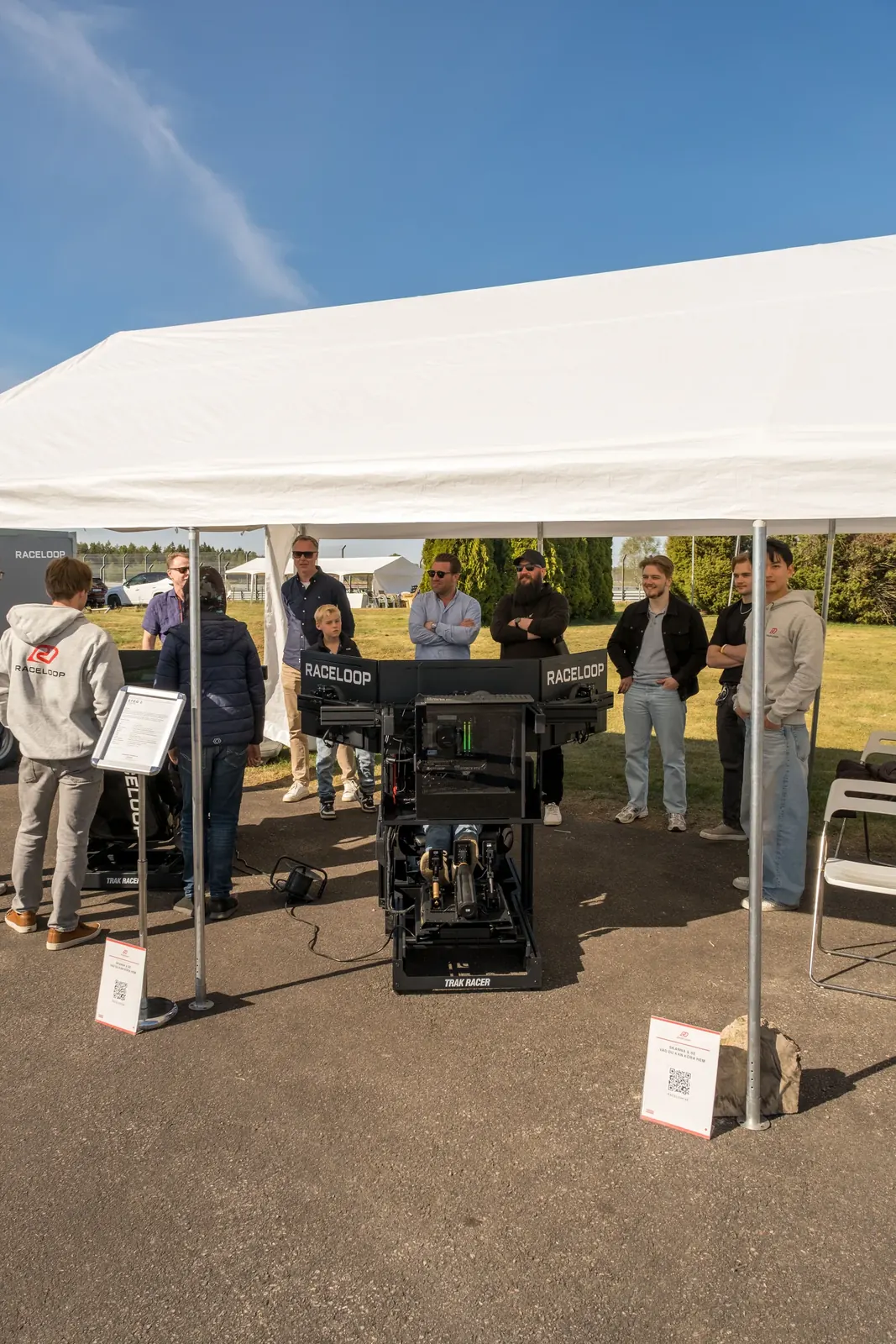 RaceLoop sim racing activation at Anderstorp Raceway