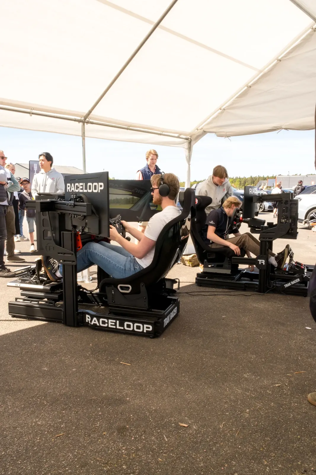 RaceLoop sim racing activation at Anderstorp Raceway