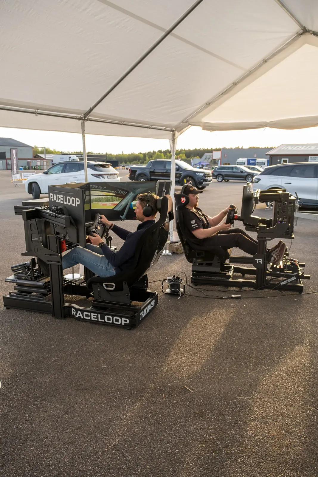 RaceLoop sim racing activation at Anderstorp Raceway