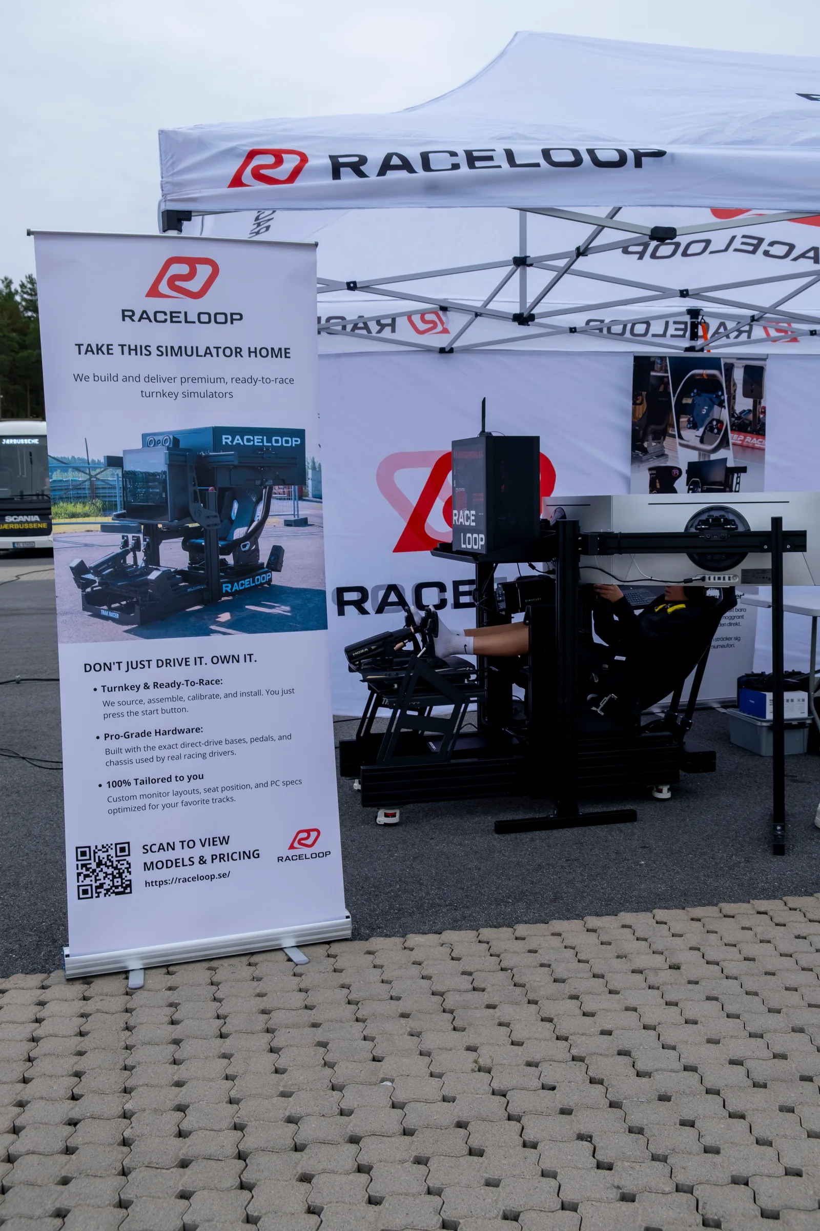 RaceLoop sim racing-aktivering på Rudskogen Motorsenter